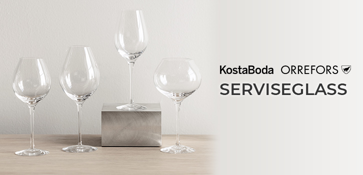 Serviseglass fra Kosta Boda & Orrefors!