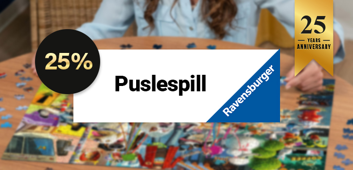  Ravensburger Pussel - 25% rabatt