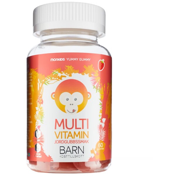 Monkids Multivitamin Barn Jordgubb