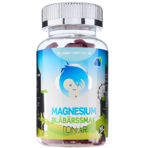 Monkids Magnesium Tonår Blåbär