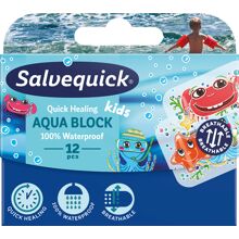 Salvequick Aqua Block Kids 12 stk/pakke