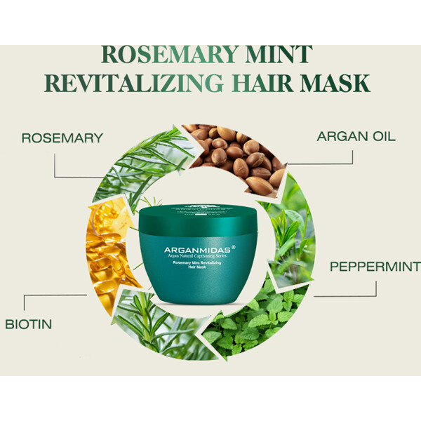 Arganmidas Rosemary Mint Revitalizing Hair Mask (Bilde 9 av 11)