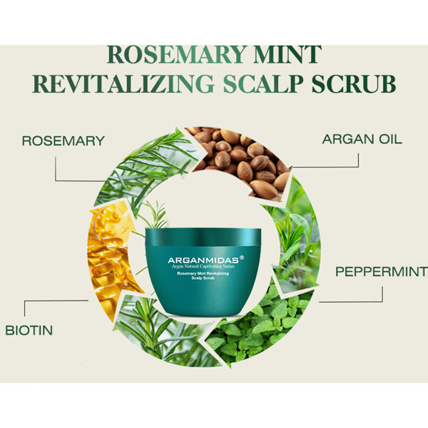 Arganmidas Rosemary Mint Revitalizing Scalp Scrub (Bilde 7 av 9)