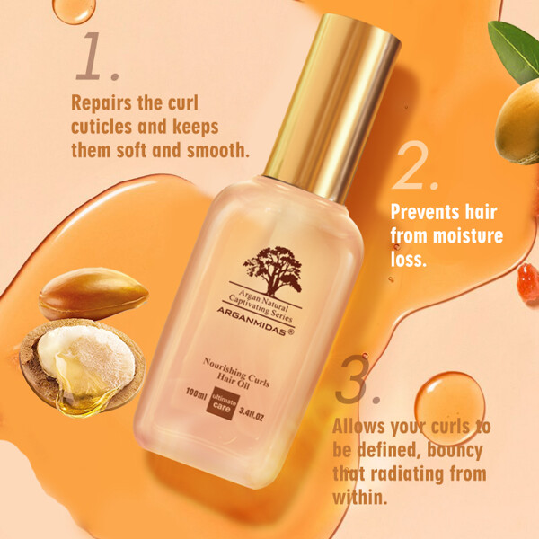 Arganmidas Nourishing Curls Hair Oil (Bilde 3 av 8)