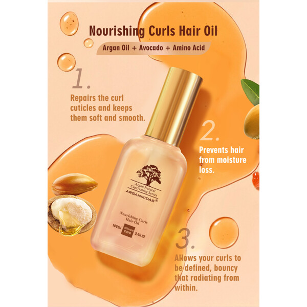 Arganmidas Nourishing Curls Hair Oil (Bilde 5 av 8)