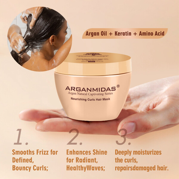 Arganmidas Nourishing Curls Hair Mask (Bilde 5 av 8)