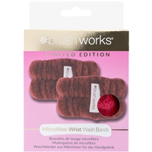 1 set - Red - Brushworks Microfibre Wrist Wash Bands