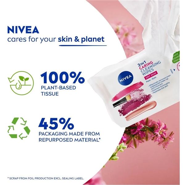 Nivea 3 in 1 Caring Cleansing Wipes (Bilde 3 av 6)