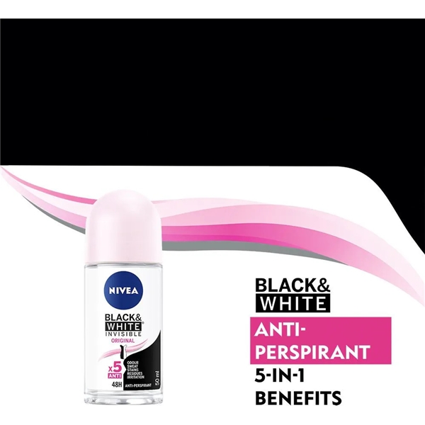 Nivea Deo Black & White Invisible Roll On (Bilde 6 av 6)