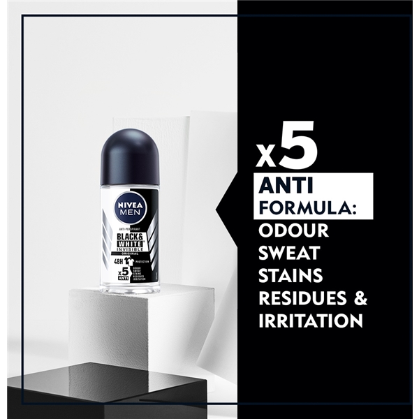 Nivea Men Deo Black & White Invisible Roll On (Bilde 2 av 5)