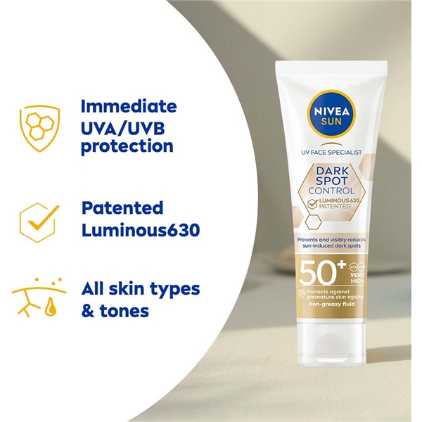 Nivea Sun UV Face Luminous630 SPF50+ (Bilde 3 av 6)