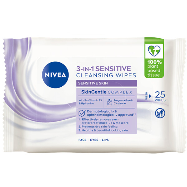 Nivea 3 in 1 Sensitive Cleansing Wipes (Bilde 1 av 6)