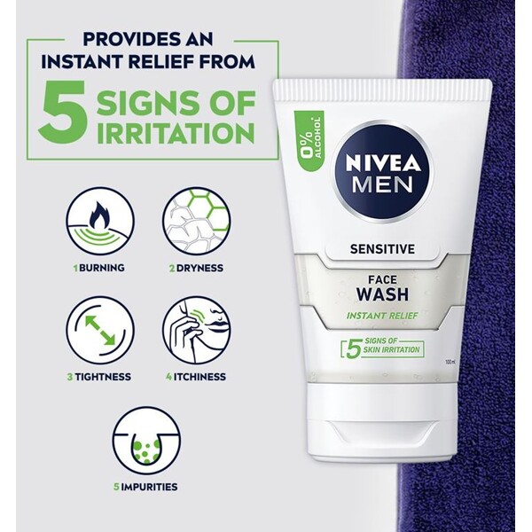 Nivea Men Sensitive Face Wash (Bilde 3 av 8)