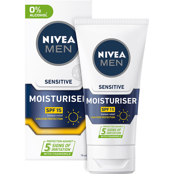 Nivea Men Sensitive Face Moisturiser SPF15 (Bilde 1 av 8)