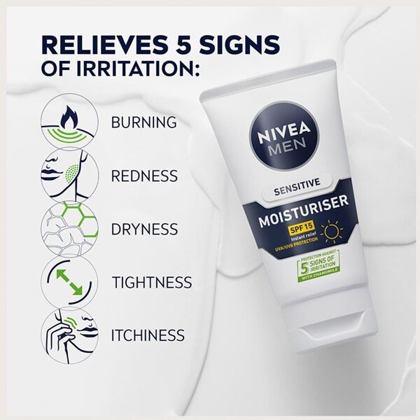 Nivea Men Sensitive Face Moisturiser SPF15 (Bilde 4 av 8)