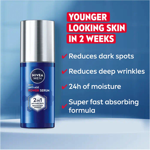 Nivea Men Luminous Anti Age Power 2in1 Serum (Bilde 4 av 7)