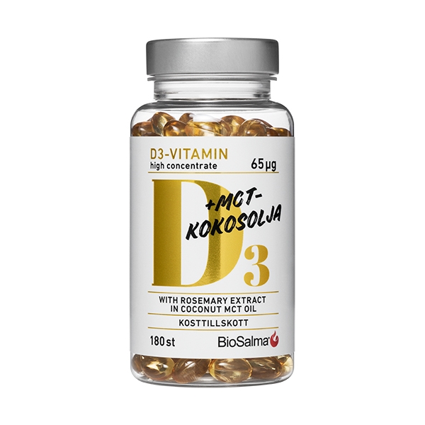 BioSalma D3-vitamin 65μg i MCT-kokosolja