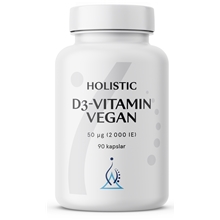 90 kapsler - Holistic D3-vitamin vegan 2000IE (50 µg)