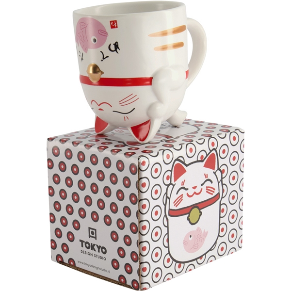 Kawaii Lucky Cat Krus 350ml (Bilde 2 av 3)