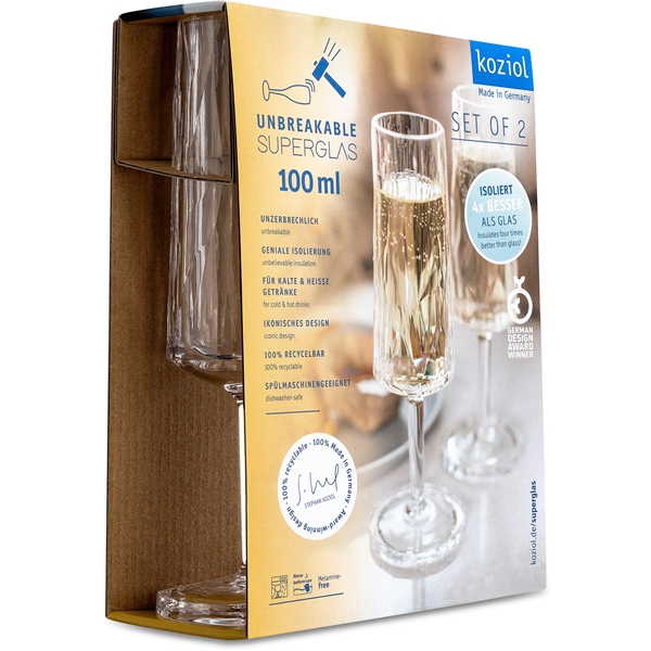 Club No. 14 Champagneglass Plast 100 ml 2-pakning (Bilde 2 av 6)