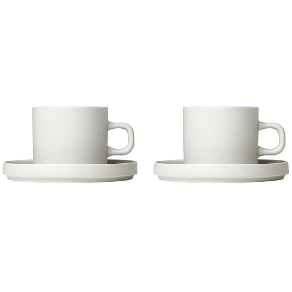 Pilar Kaffekopper med fat 2-pack