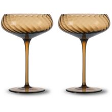 Champagneglass Opacity, 2-pakning 1 set Brun