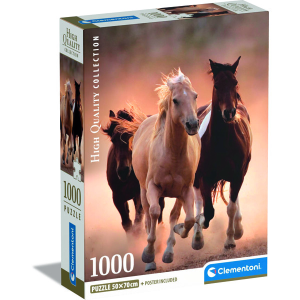 Puslespill 1000 Biter CB Running Horses (Bilde 1 av 3)