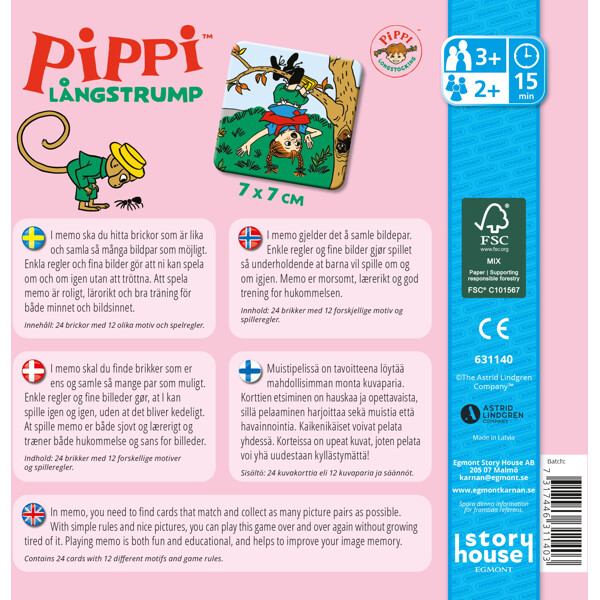 Mitt Første Memo Pippi Langstrømpe (Bilde 2 av 2)