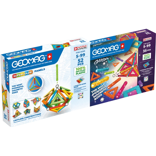 Geomag Supercolor & Glitter 87 Deler (Bilde 1 av 4)