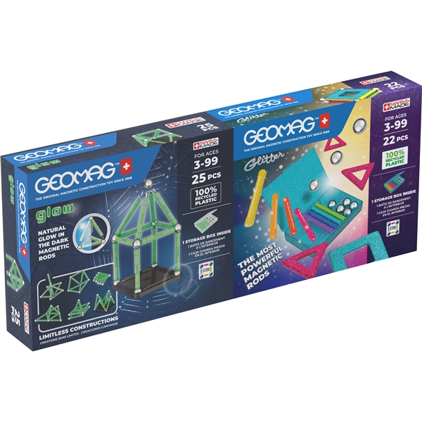 Geomag Glow & Glitter 47 Deler (Bilde 1 av 3)