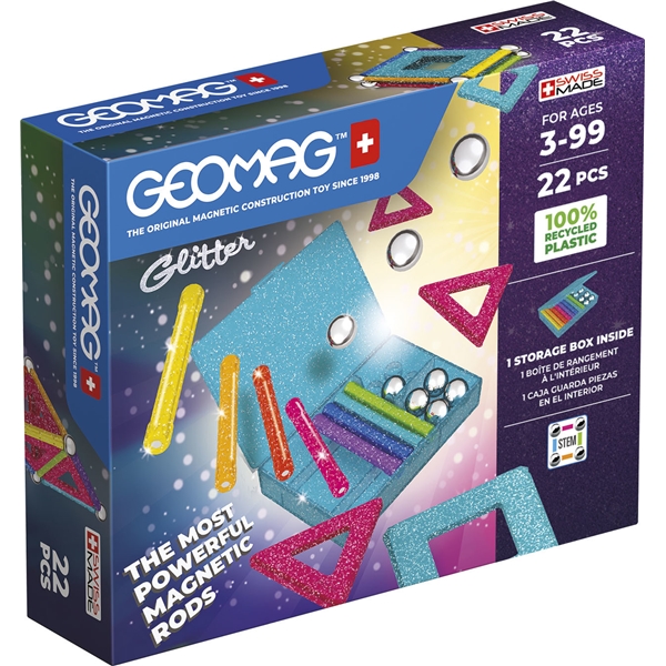 Geomag Glitter Panels Resirkulert 22 Deler (Bilde 1 av 6)