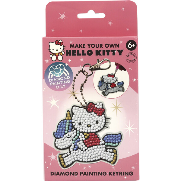 Hello Kitty Diamantmaling med Nøkkelring (Bilde 1 av 3)