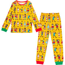 110-116 cL - Pippi med Venner Pyjamas Gul