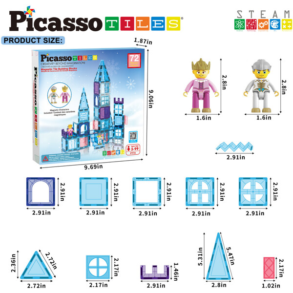 Picasso Tiles 72 Deler Is Vintertema (Bilde 2 av 2)