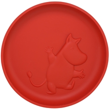 Moomin-silikonplate med sugekopp Lingonberry Red