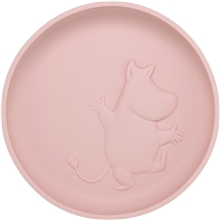 Moomin-silikonplate med sugekopp Rosehip Pink