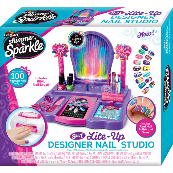 Shimmer n' Sparkle 8-i-1 Neglesalong med Tørker (Bilde 1 av 5)