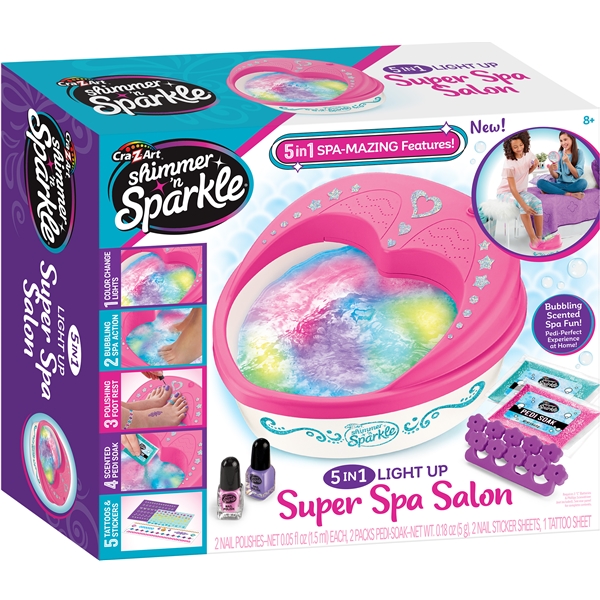 Shimmer n' Sparkle 5-i-1 Lysende Spa Salong (Bilde 1 av 6)